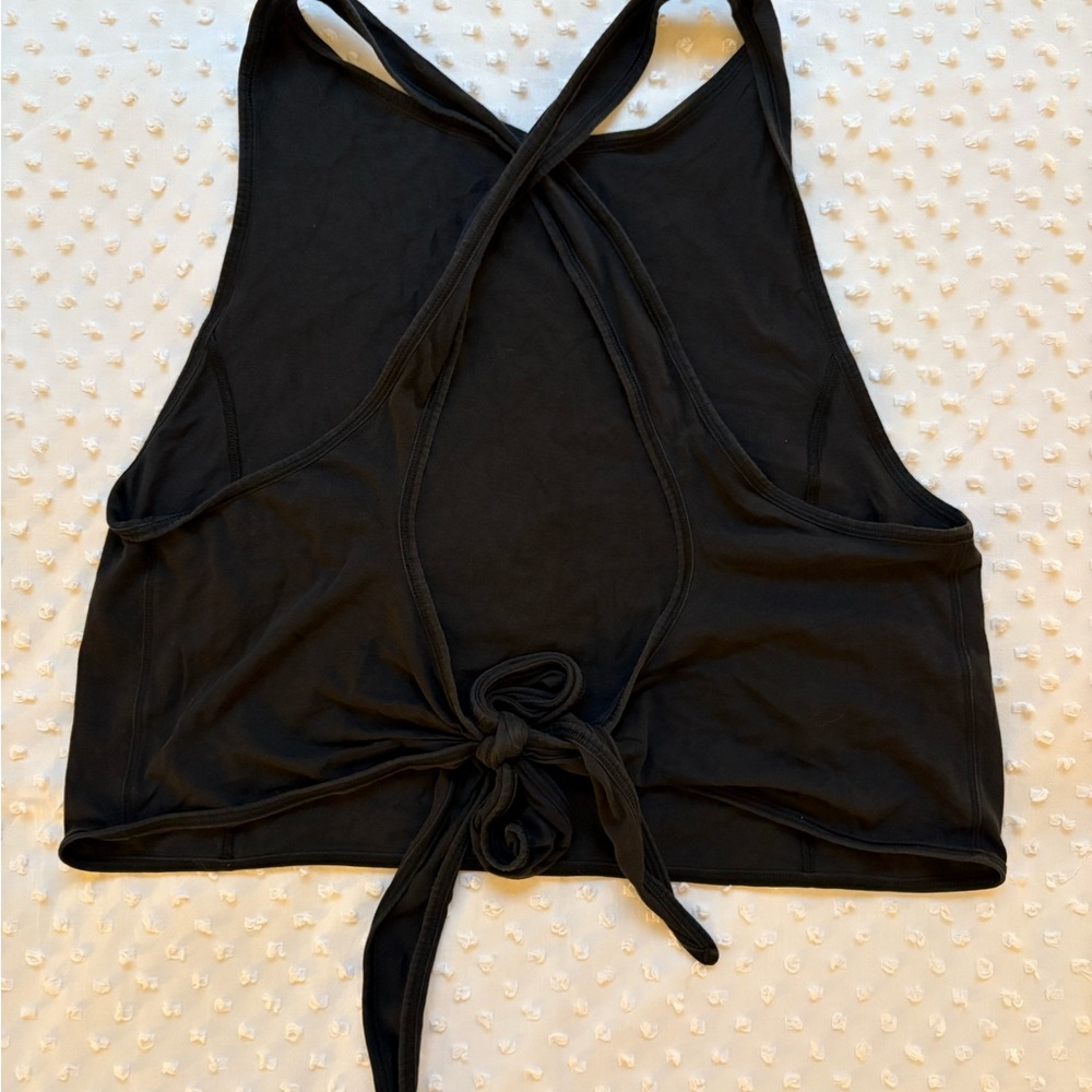Lululemon Athletica Black Tie-Back Tank Top